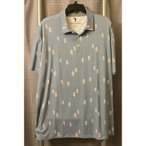Anderson Ord Men's Golf Hula Polo Dusty Blue X-Large NWT Comfy Athleisure